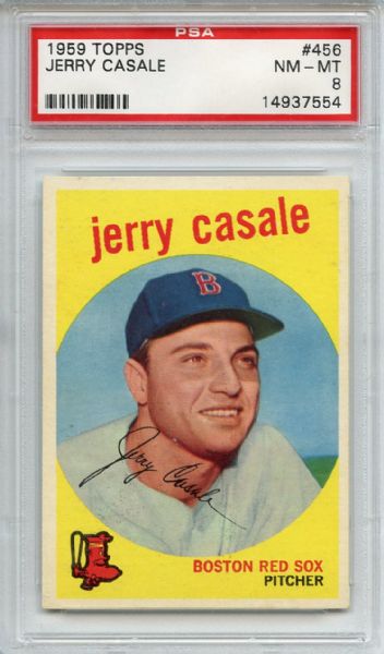 1959 Topps 456 Jerry Casale PSA NM-MT 8