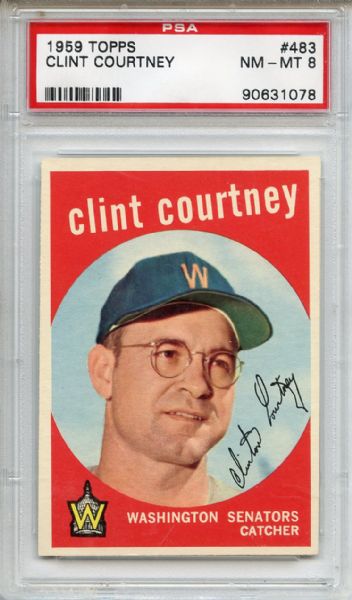 1959 Topps 483 Clint Courtney PSA NM-MT 8