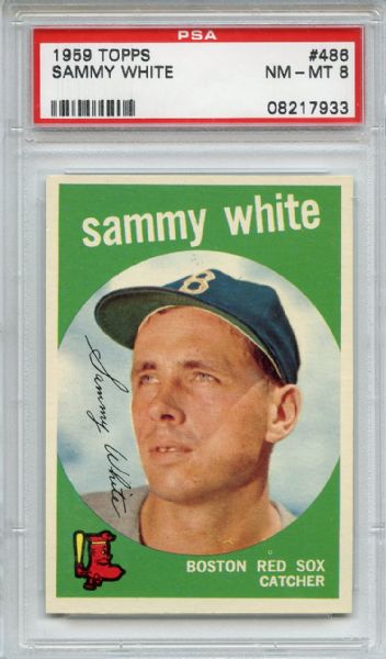 1959 Topps 486 Sammy White PSA NM-MT 8