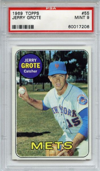 1969 Topps 55 Jerry Grote PSA MINT 9