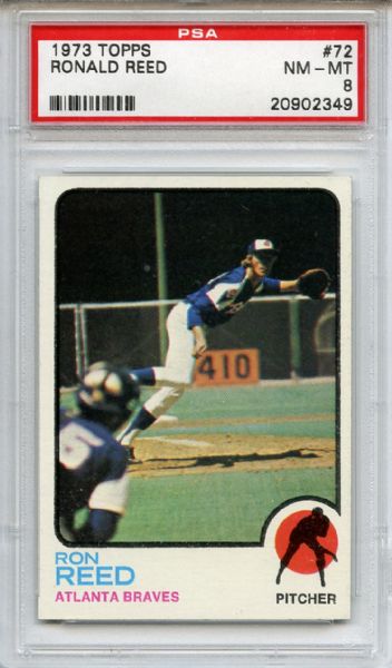 1973 Topps 72 Ronald Reed PSA NM-MT 8