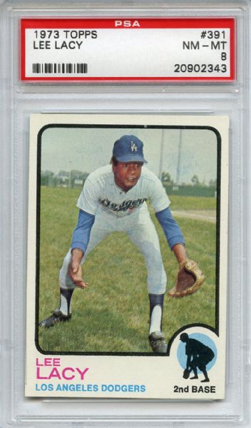 1973 Topps 391 Lee Lacy PSA NM-MT 8