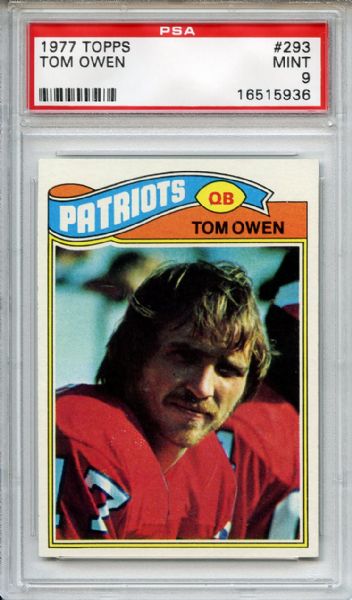 1977 Topps 293 Tom Owen PSA MINT 9