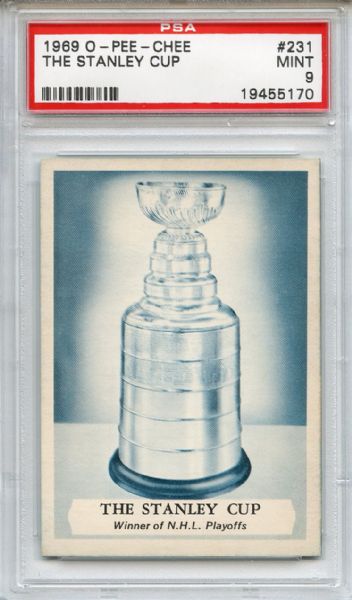 1969 O-Pee-Chee 231 The Stanley Cup PSA MINT 9