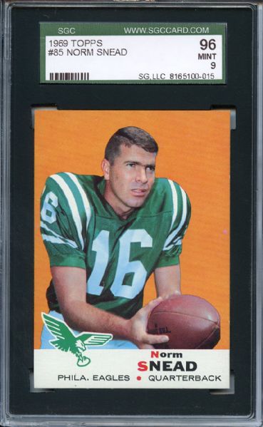 1969 Topps 85 Norm Snead SGC MINT 96 / 9