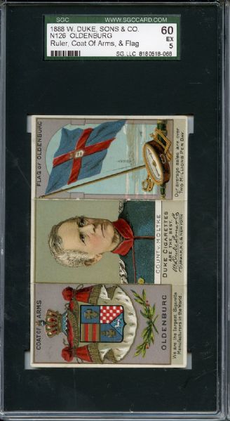 N126 1888 W Duke, Sons & Co - Rulers, Flags & Coats of Arms Oldenburg SGC EX 60 / 5