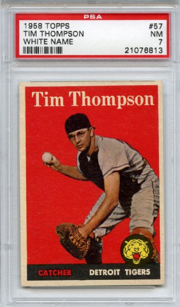 1958 Topps 57 Tim Thompson PSA NM 7