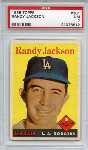 1958 Topps 301 Randy Jackson PSA NM 7