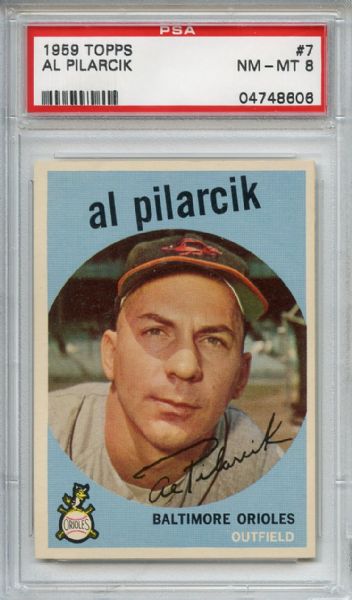 1959 Topps 7 Al Pilarcik PSA NM-MT 8