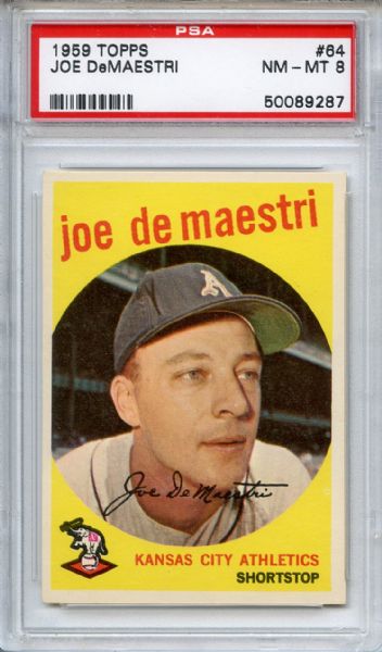 1959 Topps 64 Joe DeMaestri PSA NM-MT 8