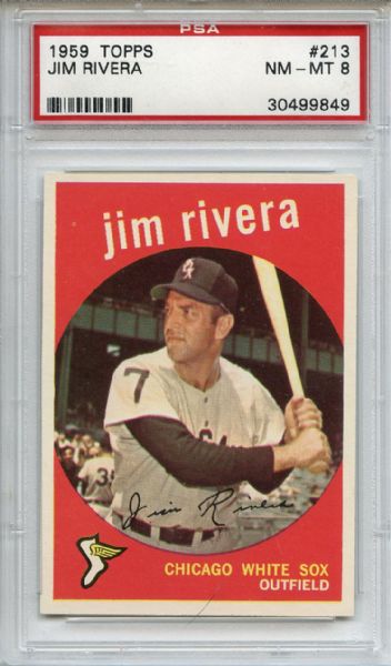 1959 Topps 213 Jim Rivera PSA NM-MT 8