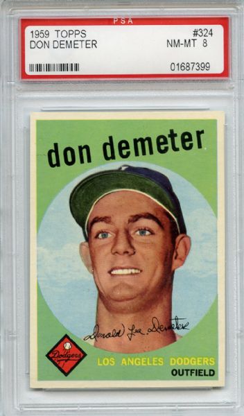 1959 Topps 324 Don Demeter PSA NM-MT 8