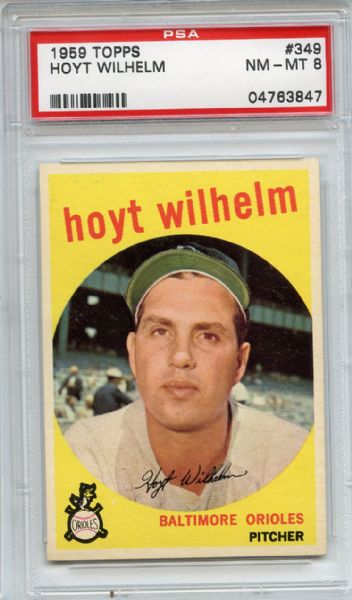 1959 Topps 349 Hoyt Wilhelm PSA NM-MT 8