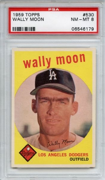 1959 Topps 530 Wally Moon PSA NM-MT 8