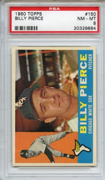1960 Topps 150 Billy Pierce PSA NM-MT 8