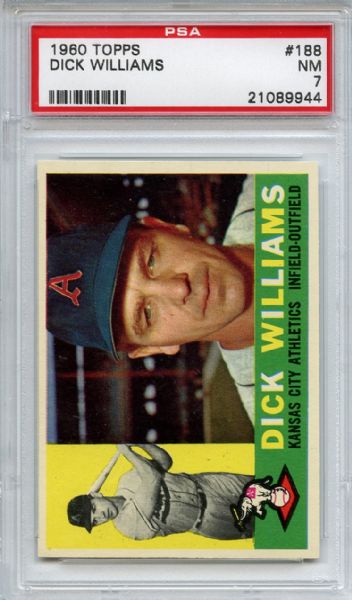 1960 Topps 188 Dick Williams PSA NM 7