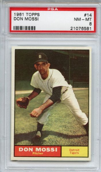 1961 Topps 14 Don Mossi PSA NM-MT 8
