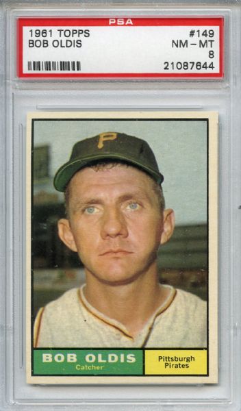 1961 Topps 149 Bob Oldis PSA NM-MT 8