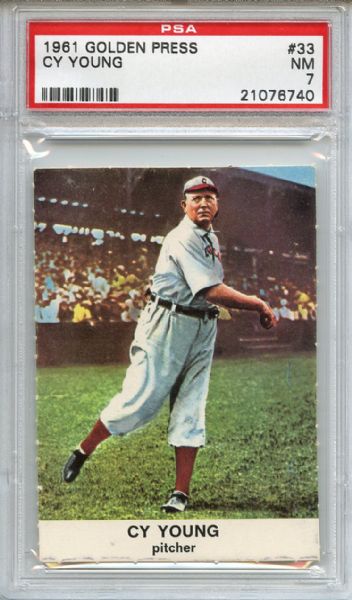 1961 Golden Press 33 Cy Young PSA NM 7