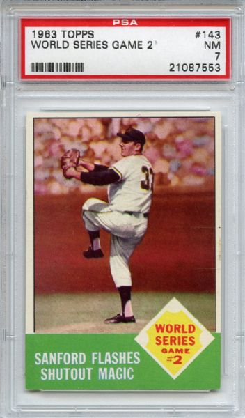 1963 Topps 143 World Series Game 2 PSA NM 7