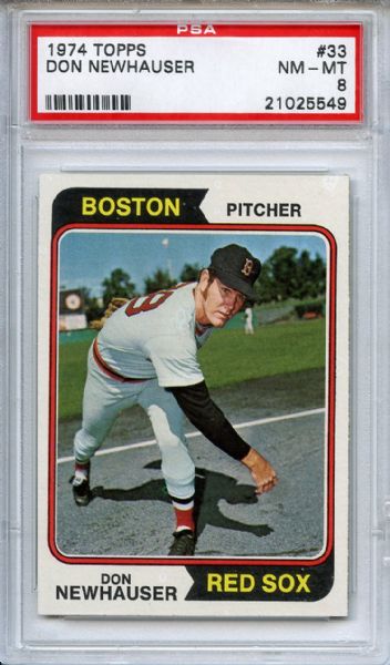 1974 Topps 33 Don Newhauser PSA NM-MT 8