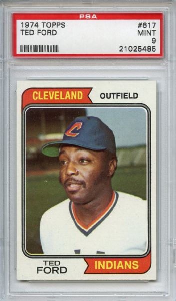 1974 Topps 617 Ted Ford PSA MINT 9
