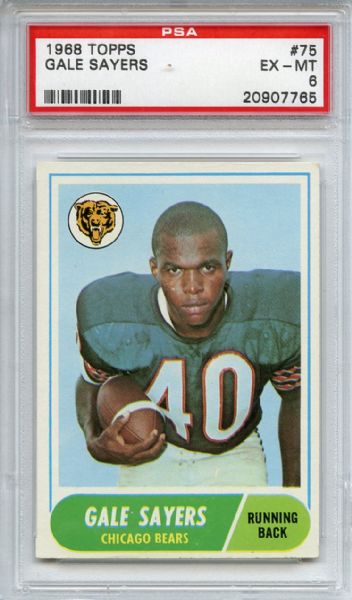 1968 Topps 75 Gale Sayers PSA EX-MT 6