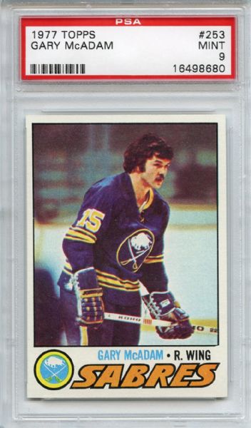 1977 Topps 253 Gary McAdam PSA MINT 9