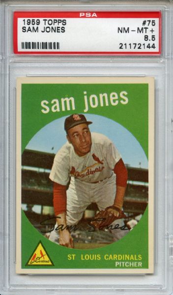 1959 Topps 75 Sam Jones PSA NM-MT+ 8.5