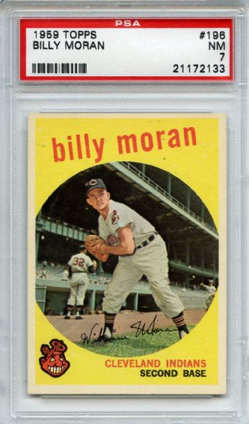1959 Topps 196 Billy Moran PSA NM 7
