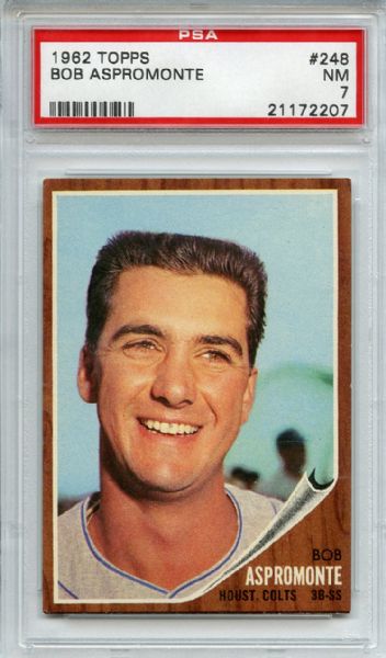 1962 Topps 248 Bob Aspromonte PSA NM 7