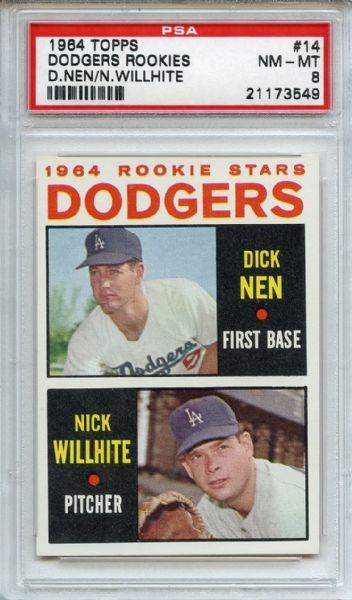 1964 Topps 14 Dodgers Rookies PSA NM-MT 8