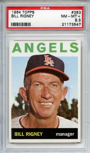 1964 Topps 383 Bill Rigney PSA NM-MT+ 8.5