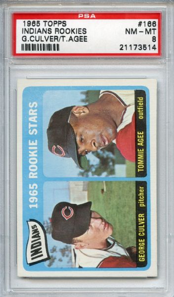 1965 Topps 166 Tommie Agee PSA NM-MT 8