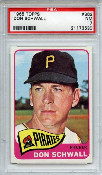 1965 Topps 362 Don Schwall PSA NM 7