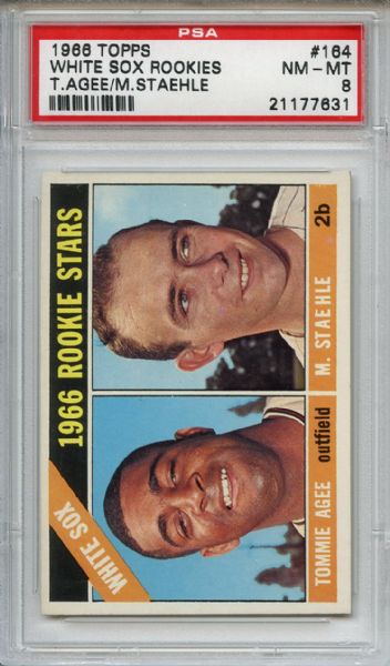 1966 Topps 164 Chicago White Sox Rookies PSA NM-MT 8