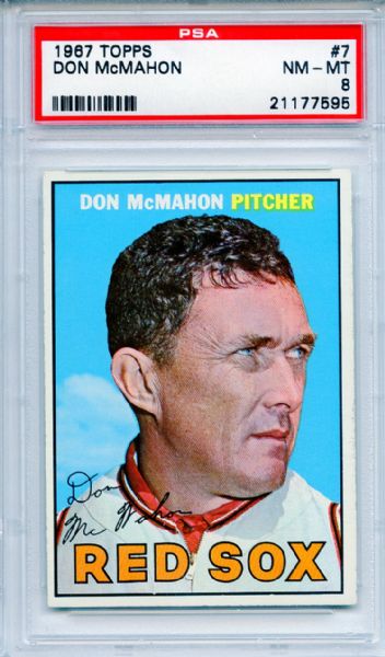 1967 Topps 7 Don McMahon PSA NM-MT 8