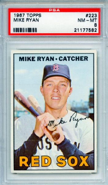 1967 Topps 223 Mike Ryan PSA NM-MT 8
