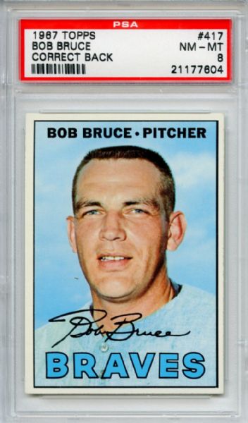 1967 Topps 417 Bob Bruce PSA NM-MT 8