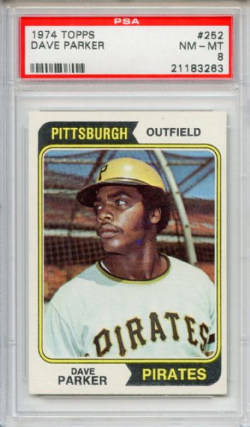 1974 Topps 252 Dave Parker Rookie PSA NM-MT 8