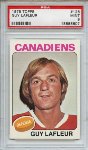 1975 Topps 126 Guy LaFleur PSA MINT 9