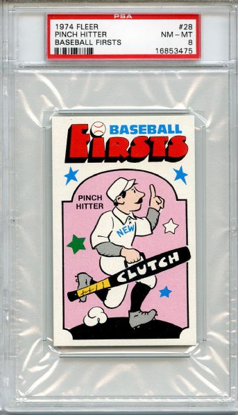 1974 Fleer Baseball Firsts 28 Pinch Hitter PSA NM-MT 8