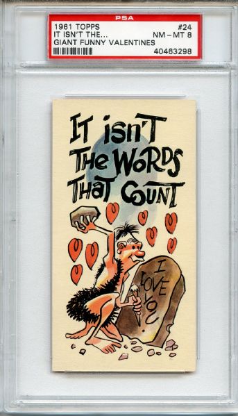 1961 Topps Giant Funny Valentines 24 It Isn't the PSA NM-MT 8