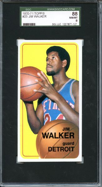 1970 Topps 25 Jim Walker SGC NM/MT 88 / 8