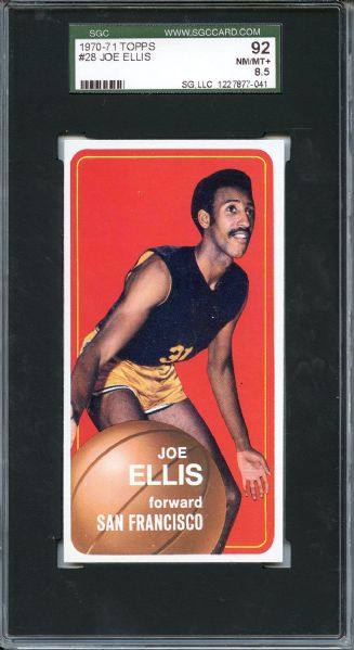 1970 Topps 28 Joe Ellis SGC NM/MT+ 92 / 8.5