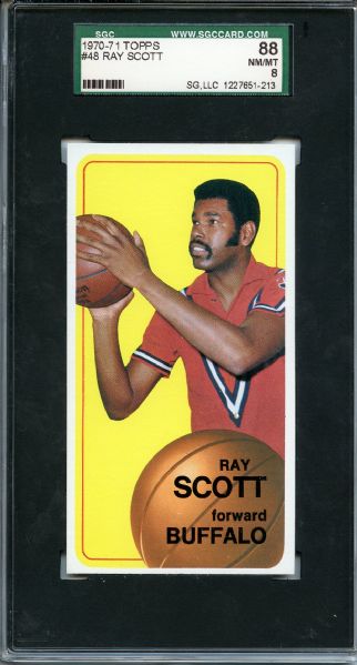 1970 Topps 48 Ray Scott SGC NM/MT 88 / 8