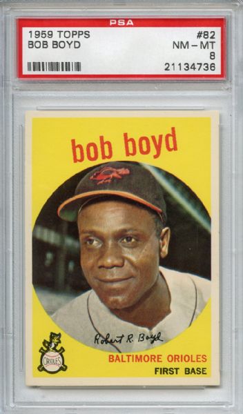 1959 Topps 82 Bob Boyd PSA NM-MT 8