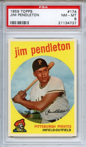 1959 Topps 174 Jim Pendleton PSA NM-MT 8