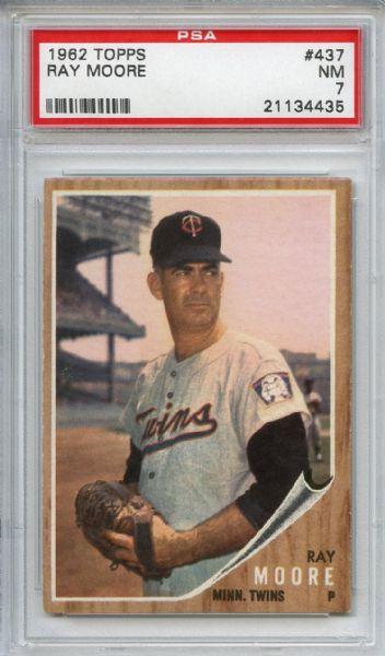 1962 Topps 437 Ray Moore PSA NM 7