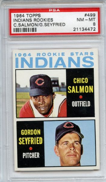 1964 Topps 499 Cleveland Indians Rookies PSA NM-MT 8